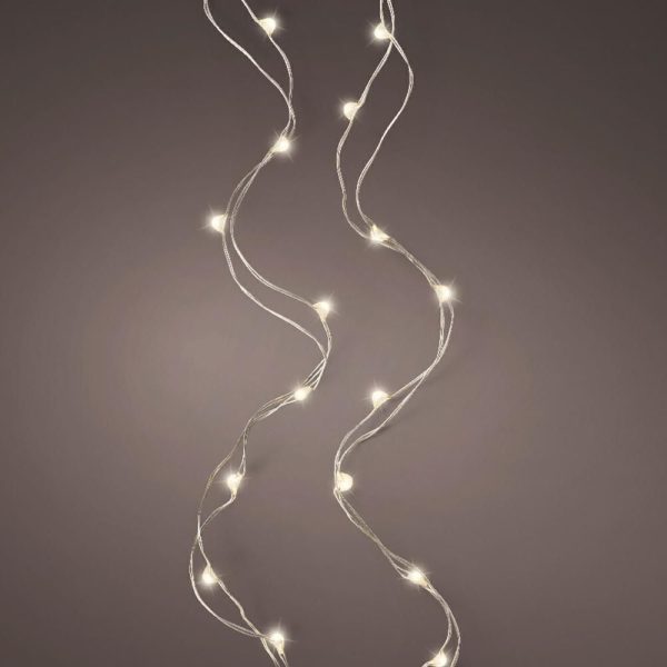 FILO 40 MICROLED 195CM L.CALDA/F.ARGENTO BATTERIA INTERNO FILO 40 MICROLED 195CM L.CALDA/F.ARGENTO BATTERIA INTERNO