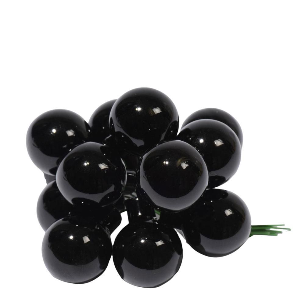 SET 144 SFERE PICK VETRO MM.20 NERO LUCIDO