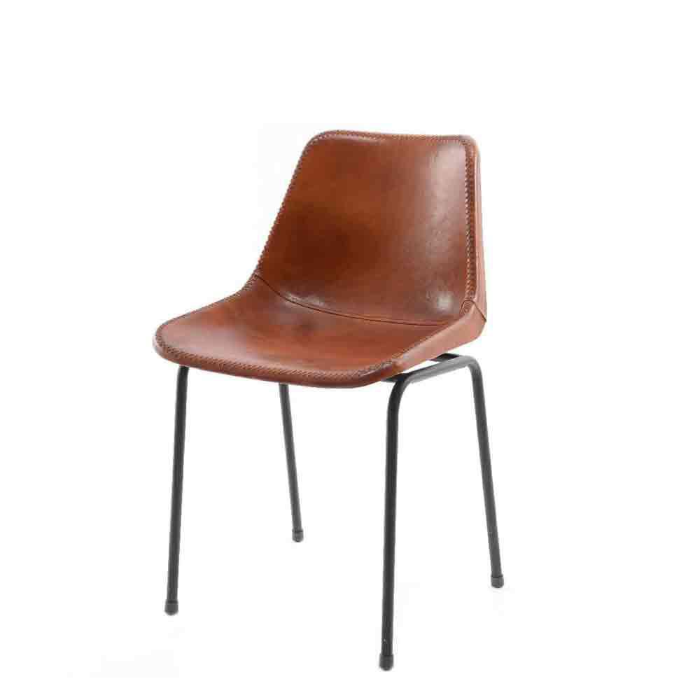 SEDIA PELLE 45X52X78 CMMARRONE SEDIA PELLE 45X52X78 CMMARRONE