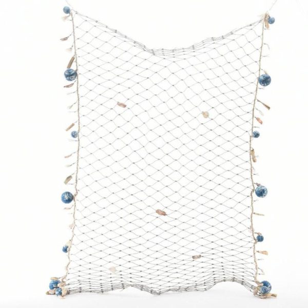 RETE DA PESCA C/SFERE CM.100X140 BLU RETE DA PESCA C/SFERE CM.100X140 BLU