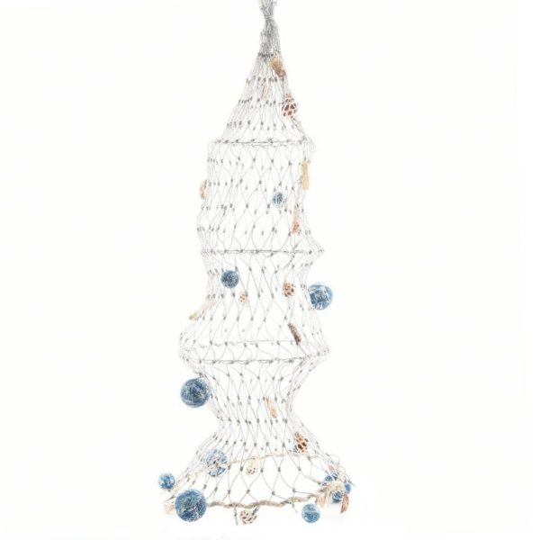 RETE DA PESCA TUBOLARE C/SFERE D.35X110 BLU RETE DA PESCA TUBOLARE C/SFERE D.35X110 BLU