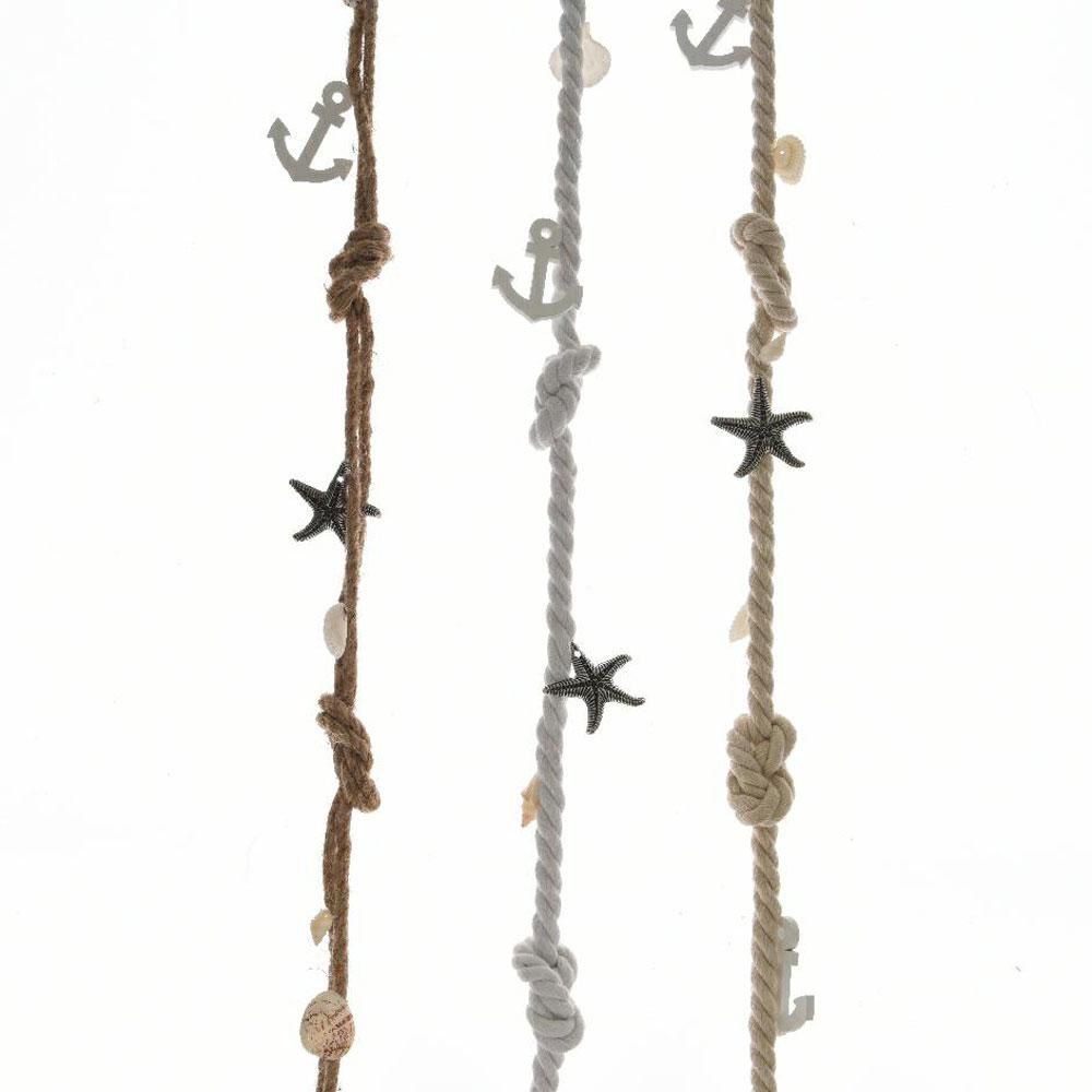 SET 3 CORDE C/STELLE MARINE+CONCHIGLIE CM.140 ASS.