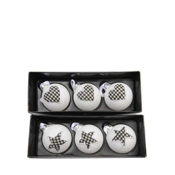 SET 3 SFERE VETRO MM.70-FABRIC- ASS. SAT. BIANCO SET 3 SFERE VETRO MM.70-FABRIC- ASS. SAT. BIANCO