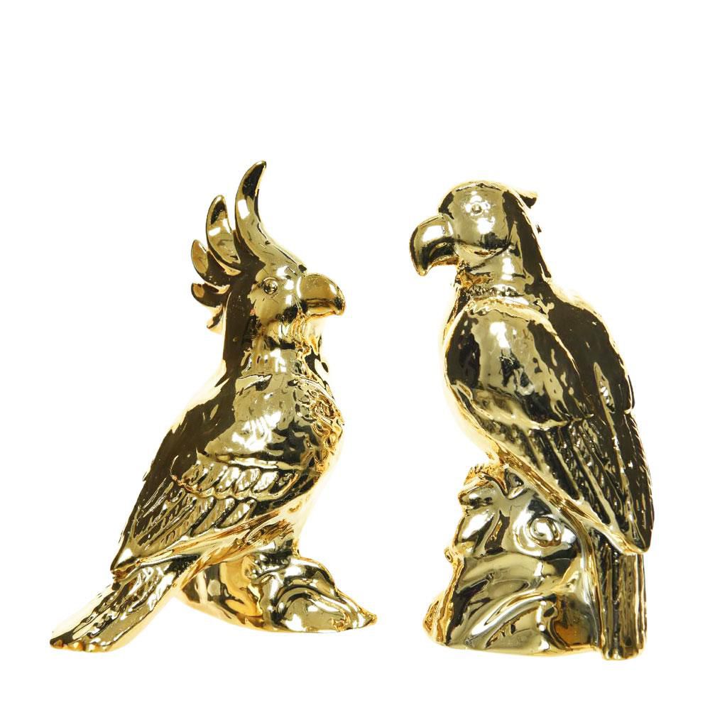 PAPPAGALLO PORCELLANA SU RAMO ASS. ORO PAPPAGALLO PORCELLANA SU RAMO ASS. ORO