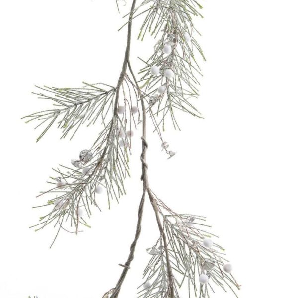 PINO C/PALLINE DI NEVE RAMO CM.120 NATURALE/VERDE PINO C/PALLINE DI NEVE RAMO CM.120 NATURALE/VERDE