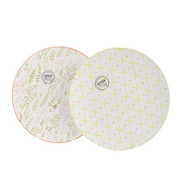 SET 2 PIATTI PORCELLANAD.27 CM ASS.BIANCO/GIALLO/VERDE SET 2 PIATTI PORCELLANAD.27 CM ASS.BIANCO/GIALLO/VERDE