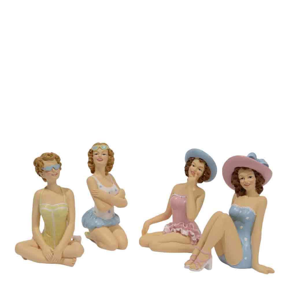SET 4 POLY WOMAN 8X7X10,5 ASS.MULTICOLOR