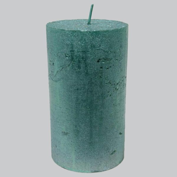CERO D.6,8 CM H.12 CM METALLIC RUSTIC SMERALDO CERO D.6,8 CM H.12 CM METALLIC RUSTIC SMERALDO