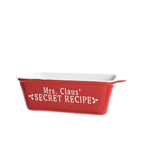 TORTIERA GRES 13X25X8 CM -MRS CLAUS – ROSSO/BIANCO TORTIERA GRES 13X25X8 CM -MRS CLAUS – ROSSO/BIANCO