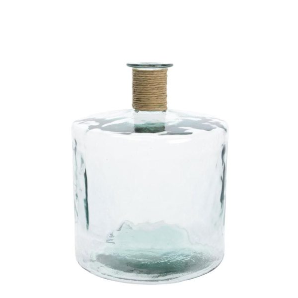 BOTTIGLIA VETRO RECYCL.C/RAFIA D35X45 TRASPARENTE BOTTIGLIA VETRO RECYCL.C/RAFIA D35X45 TRASPARENTE