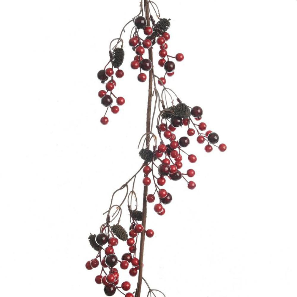 BACCHE RAMO C/PINE CM.120 ROSSO/BORDEAUX