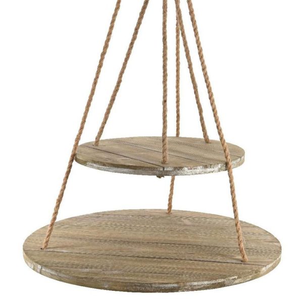 SET 2 RIPIANI LEGNO TONDI 75X2,5CM 50X2,5CM MARRONE SET 2 RIPIANI LEGNO TONDI 75X2,5CM 50X2,5CM MARRONE