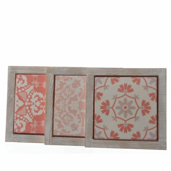 SET 3 MATTONELLE LEGNO DECO 19X19 ROSA SET 3 MATTONELLE LEGNO DECO 19X19 ROSA