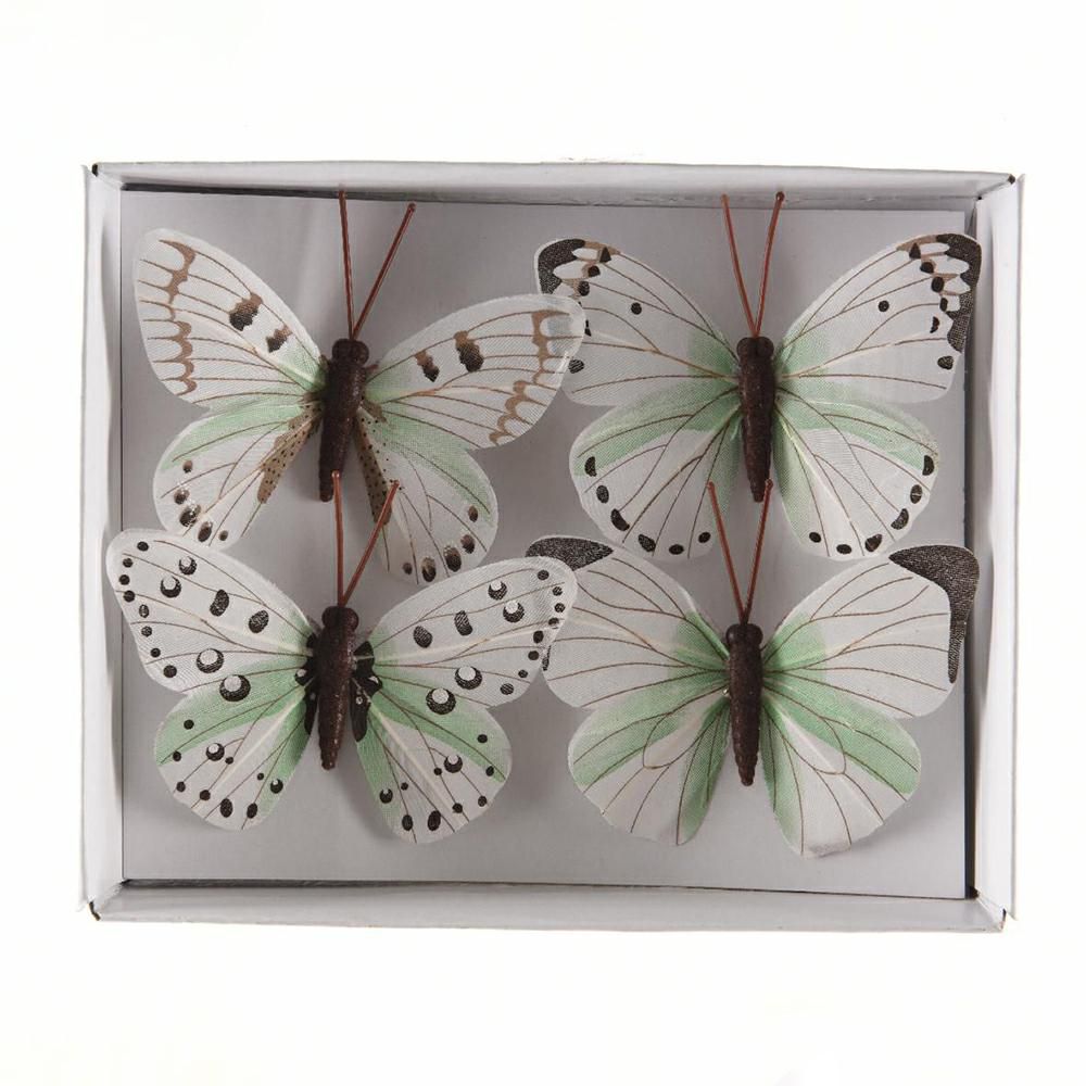 SET 4 FARFALLE PICK CM.8 ASS. VERDE CHIARO SET 4 FARFALLE PICK CM.8 ASS. VERDE CHIARO