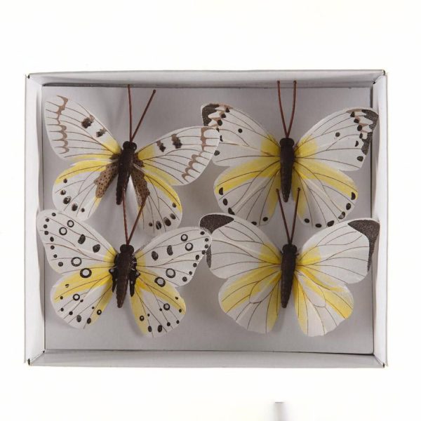 SET 4 FARFALLE PICK CM.8 ASS. GIALLO CHIARO SET 4 FARFALLE PICK CM.8 ASS. GIALLO CHIARO