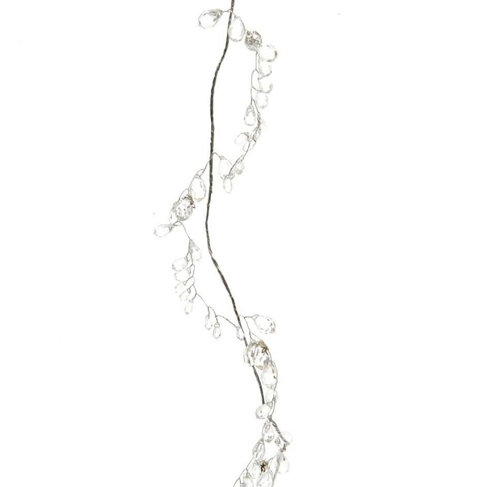 GHIRLANDA GOCCE DI DIAMANTE POLY 90 CM TRASPARENTE