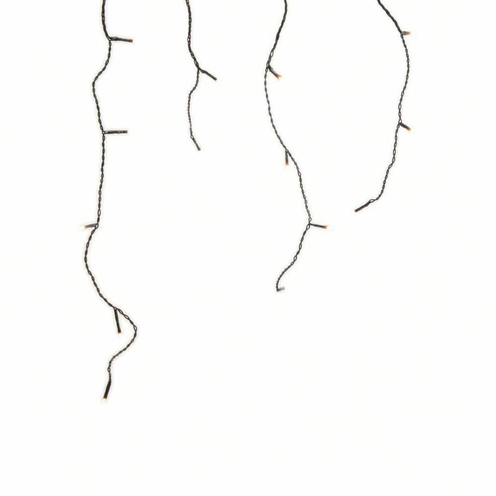 LUCI LED TWINKLE-ICICLE- 119L-5M L.CALDA/F.NERO ESTERNO