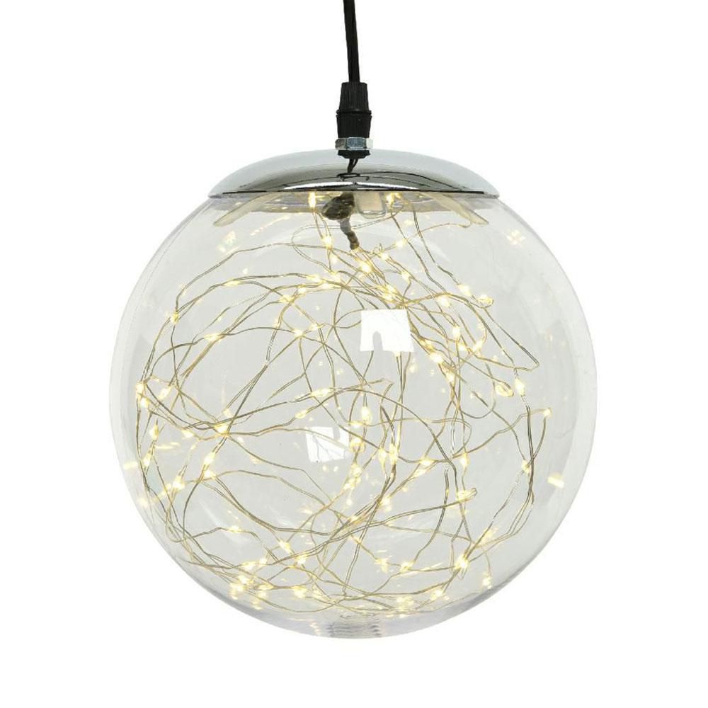 LAMPADA SFERA PLASTICA 300 MICROLED L.CALDA D.40 CM ESTERNO LAMPADA SFERA PLASTICA 300 MICROLED L.CALDA D.40 CM ESTERNO