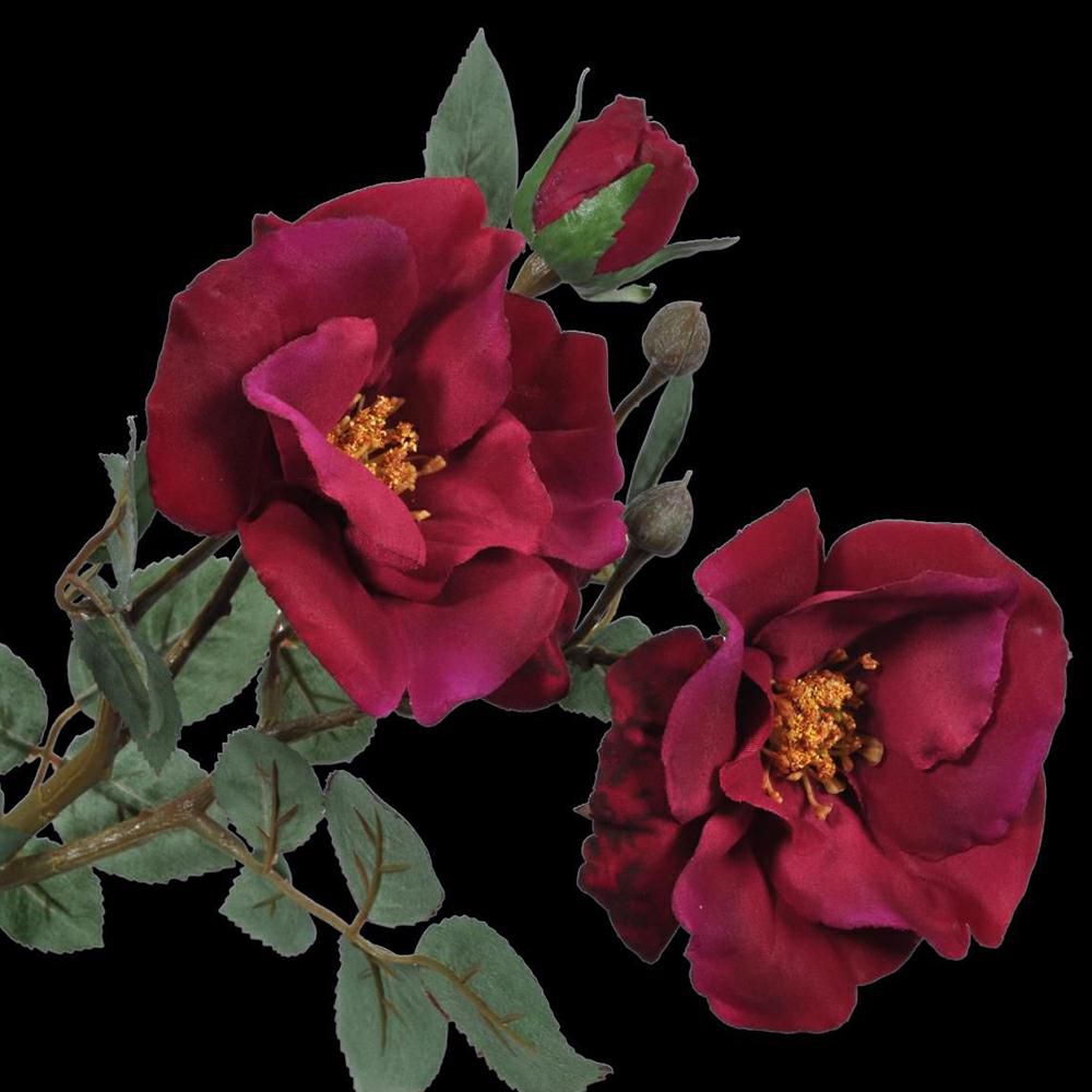 ROSE SPRAY CM.66 ROSSO/BURGUNDY ROSE SPRAY CM.66 ROSSO/BURGUNDY