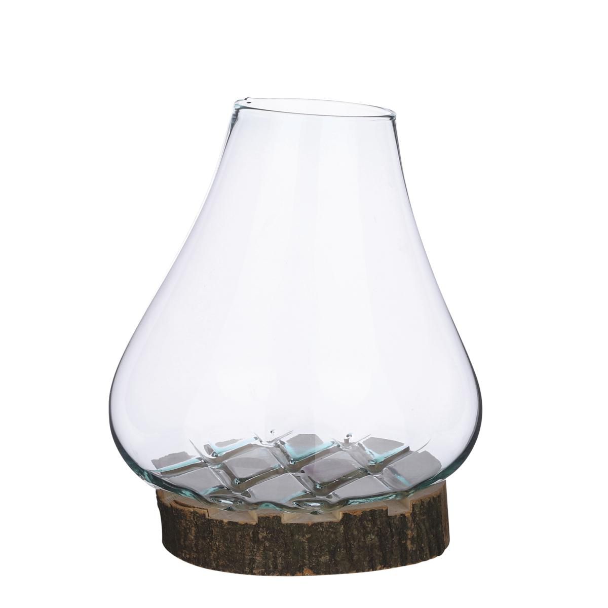 TERRARIUM VETRO C/BASE LEGNO D.31 CM H.37 CM -ATLAS- TRASPARENTE TERRARIUM VETRO C/BASE LEGNO D.31 CM H.37 CM -ATLAS- TRASPARENTE