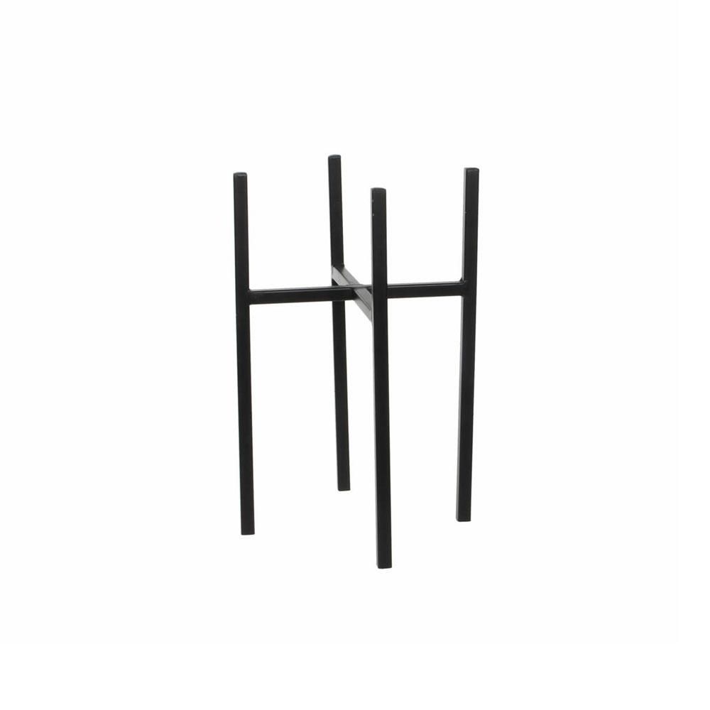 ALZATA METALLO 20,5X20,5 CM H.35 CM PORTAPIANTE -ASCOT- NERO