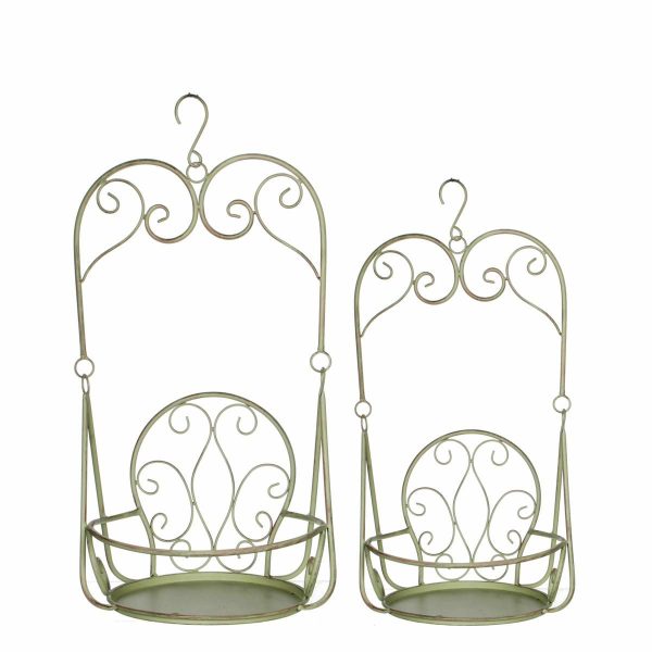 SET 2 ALTALENE METALLO 30X25X57 CM -PROVENCE- VERDE SET 2 ALTALENE METALLO 30X25X57 CM -PROVENCE- VERDE
