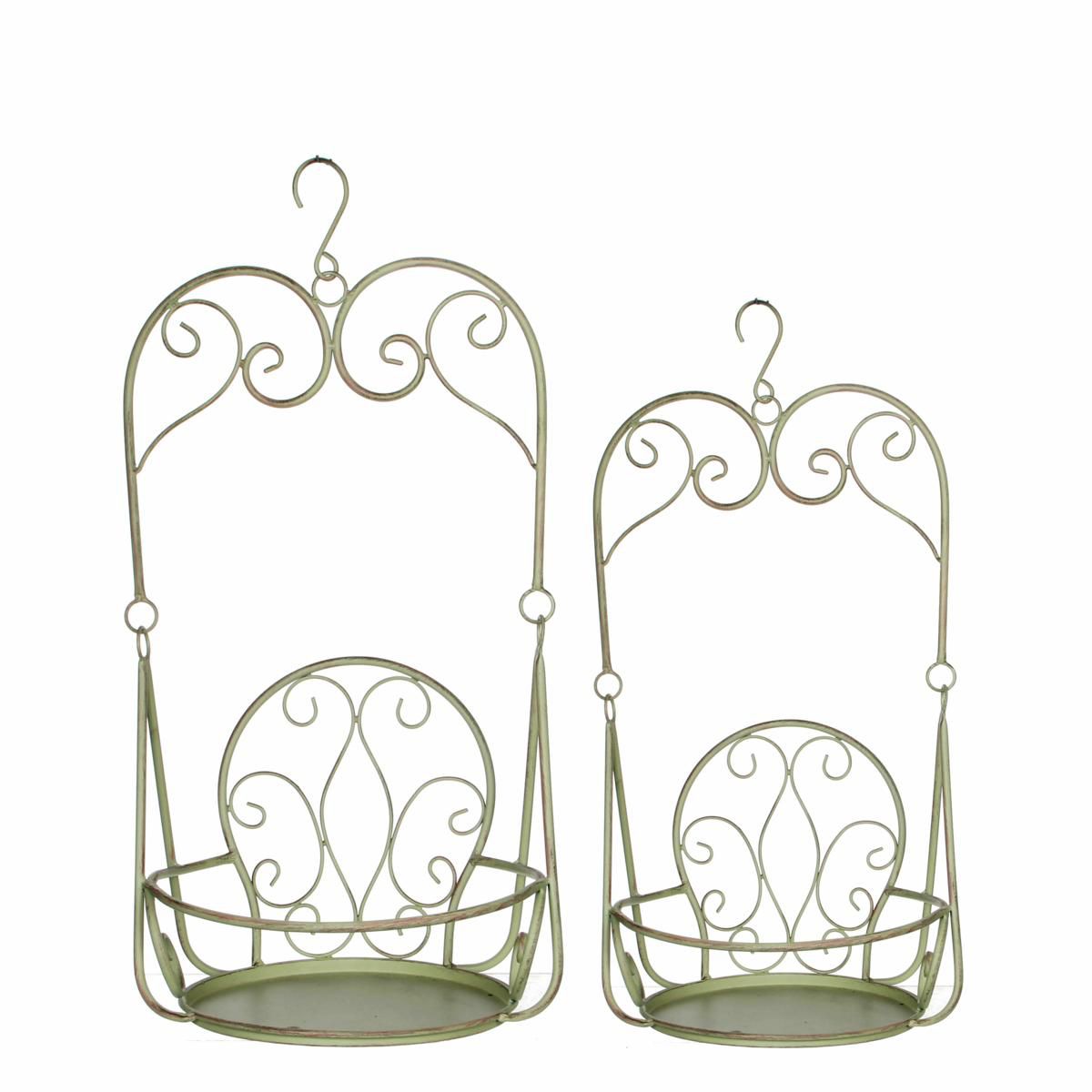 SET 2 ALTALENE METALLO 30X25X57 CM -PROVENCE- VERDE SET 2 ALTALENE METALLO 30X25X57 CM -PROVENCE- VERDE