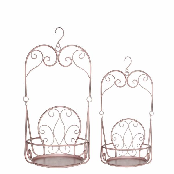 SET 2 ALTALENE METALLO 30X25X57 CM -PROVENCE- ROSA SET 2 ALTALENE METALLO 30X25X57 CM -PROVENCE- ROSA