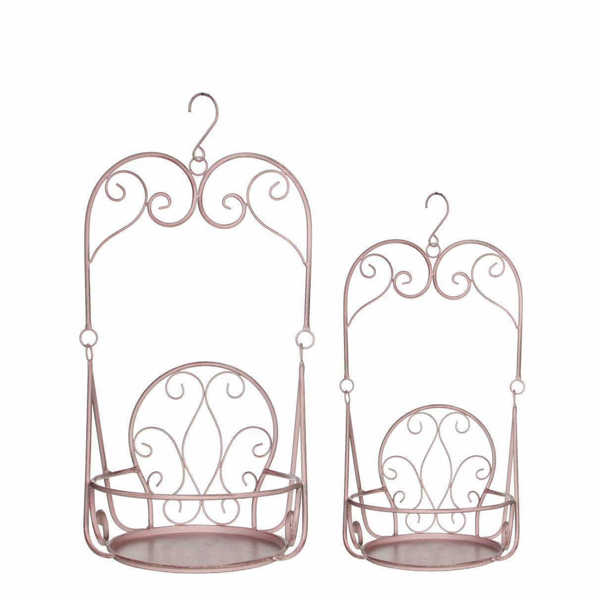 SET 2 ALTALENE METALLO 30X25X57 CM -PROVENCE- ROSA SET 2 ALTALENE METALLO 30X25X57 CM -PROVENCE- ROSA