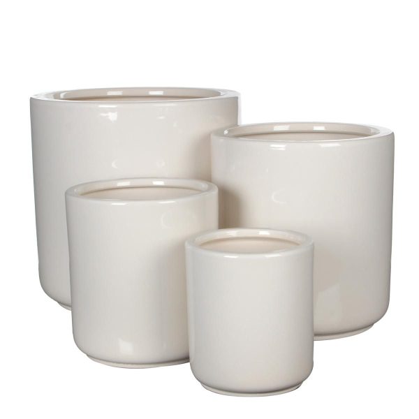 SET 4 VASI CERAMICA D.14-18-23-29 H.16-20-25-29 CM -LARS- BIANCO SET 4 VASI CERAMICA D.14-18-23-29 H.16-20-25-29 CM -LARS- BIANCO