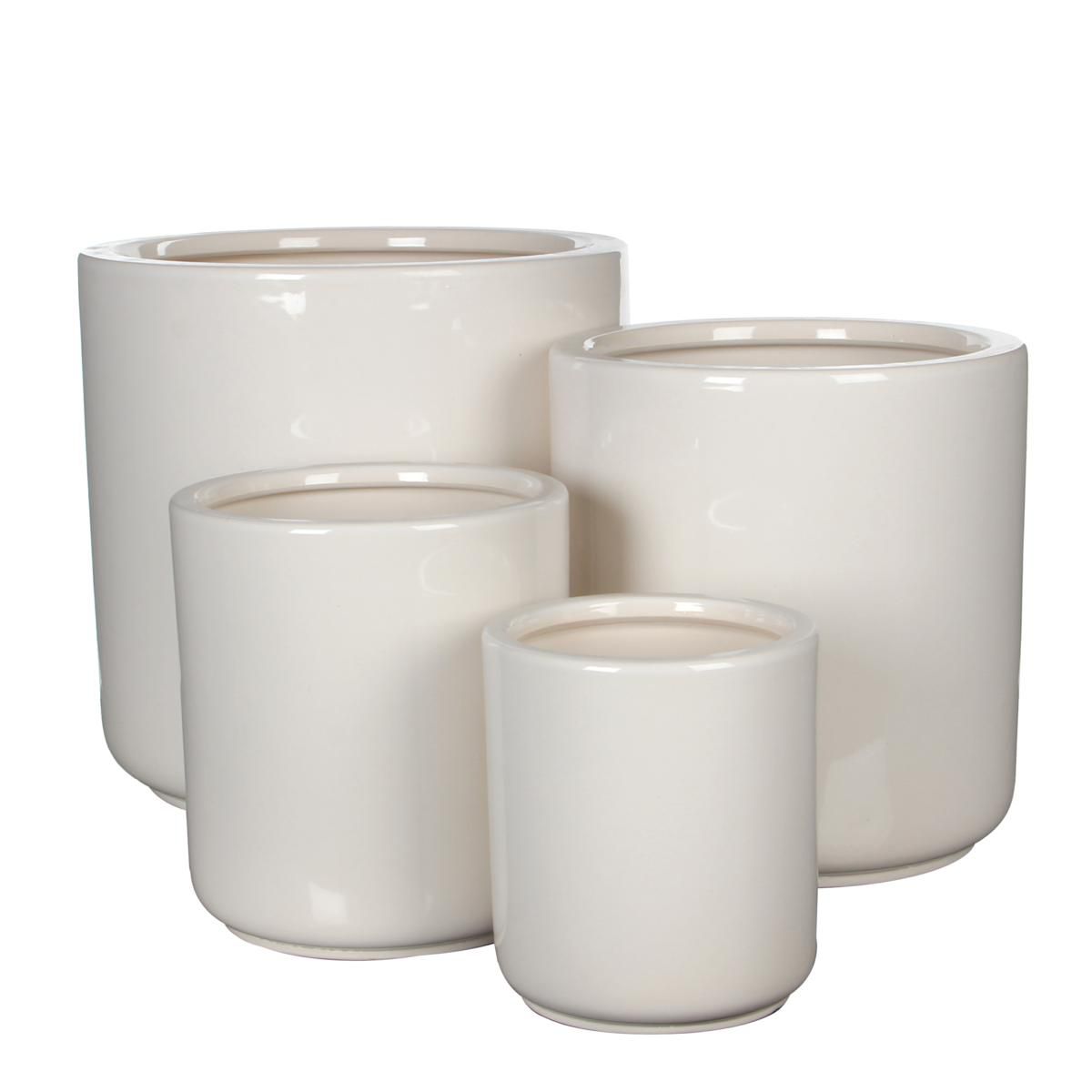 SET 4 VASI CERAMICA D.14-18-23-29 H.16-20-25-29 CM -LARS- BIANCO SET 4 VASI CERAMICA D.14-18-23-29 H.16-20-25-29 CM -LARS- BIANCO