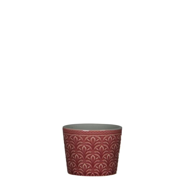 VASO CERAMICA TONDO D.7,5 CM H.6 CM -DUKE- ROSA SCURO