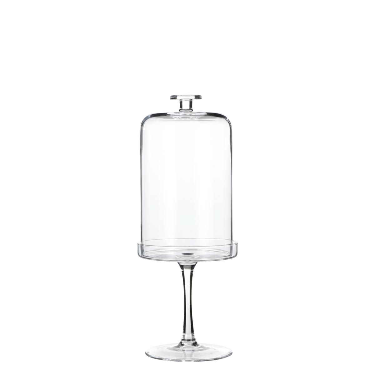 ALZATA VETRO C/CALOTTA D.15 H.39 CM TRASPARENTE