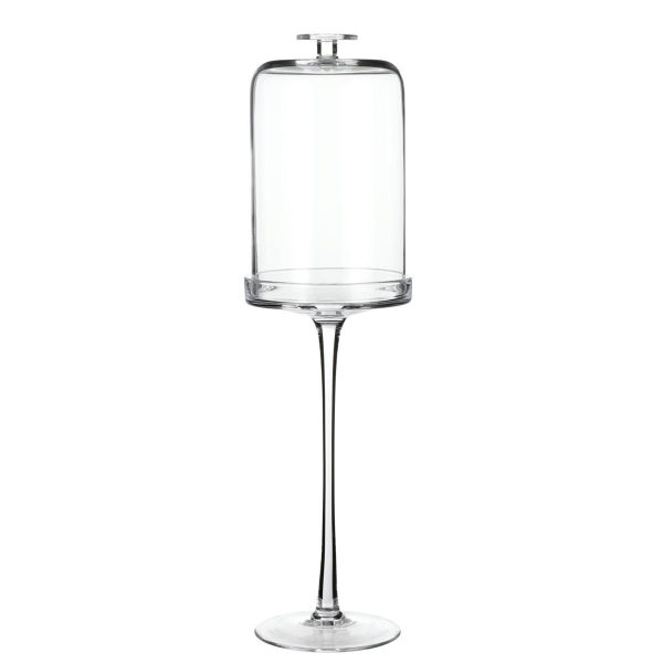 ALZATA VETRO C/CALOTTA D.15 H.55 CM TRASPARENTE ALZATA VETRO C/CALOTTA D.15 H.55 CM TRASPARENTE