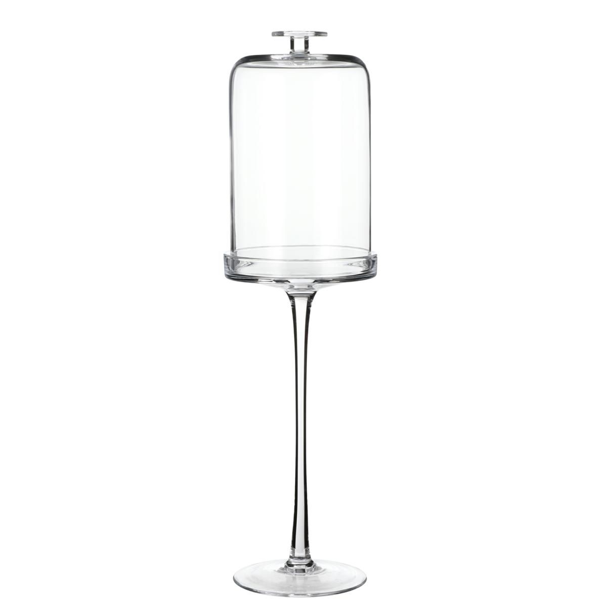 ALZATA VETRO C/CALOTTA D.15 H.55 CM TRASPARENTE ALZATA VETRO C/CALOTTA D.15 H.55 CM TRASPARENTE