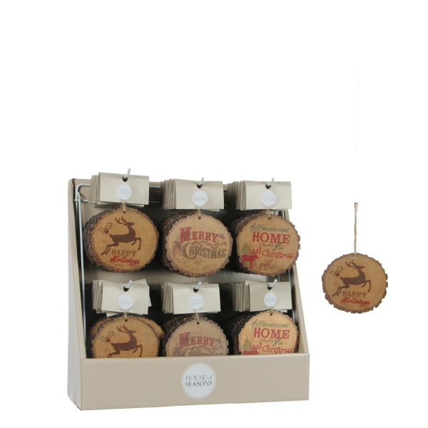 SET 3 DISCHI LEGNO D.9,5 CM -XMAS- D/APP. MARRONE SET 3 DISCHI LEGNO D.9,5 CM -XMAS- D/APP. MARRONE