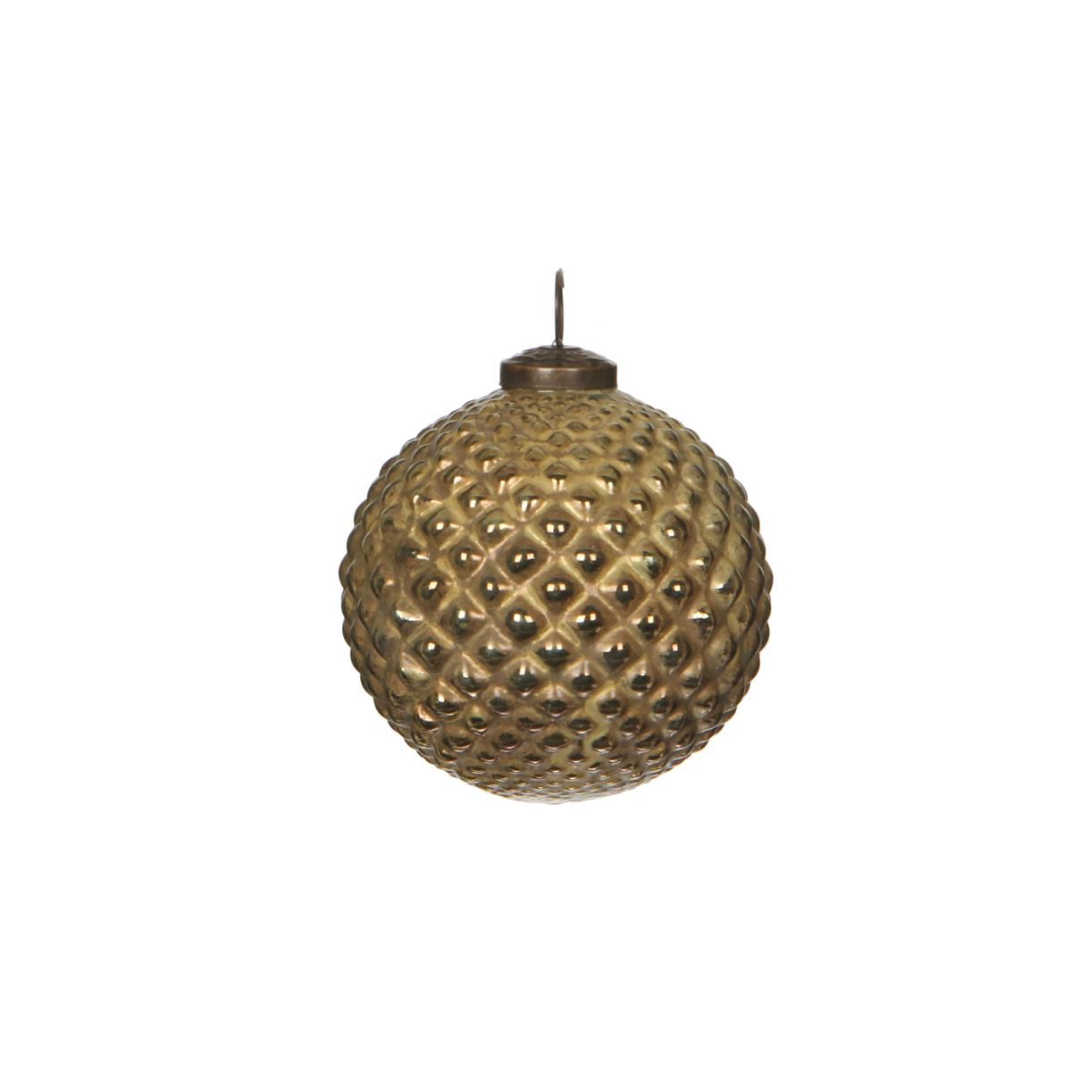 SFERA VETRO MM.100 LAVORATA ORO
