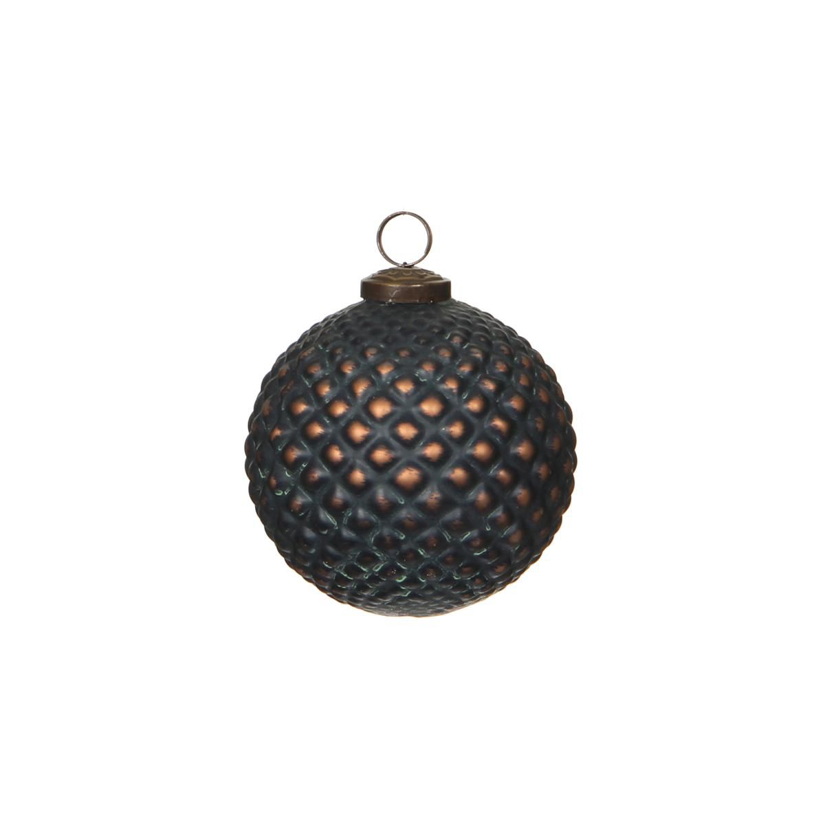 SFERA VETRO MM.100 LAVORATA VERDE SCURO/RAME SFERA VETRO MM.100 LAVORATA VERDE SCURO/RAME