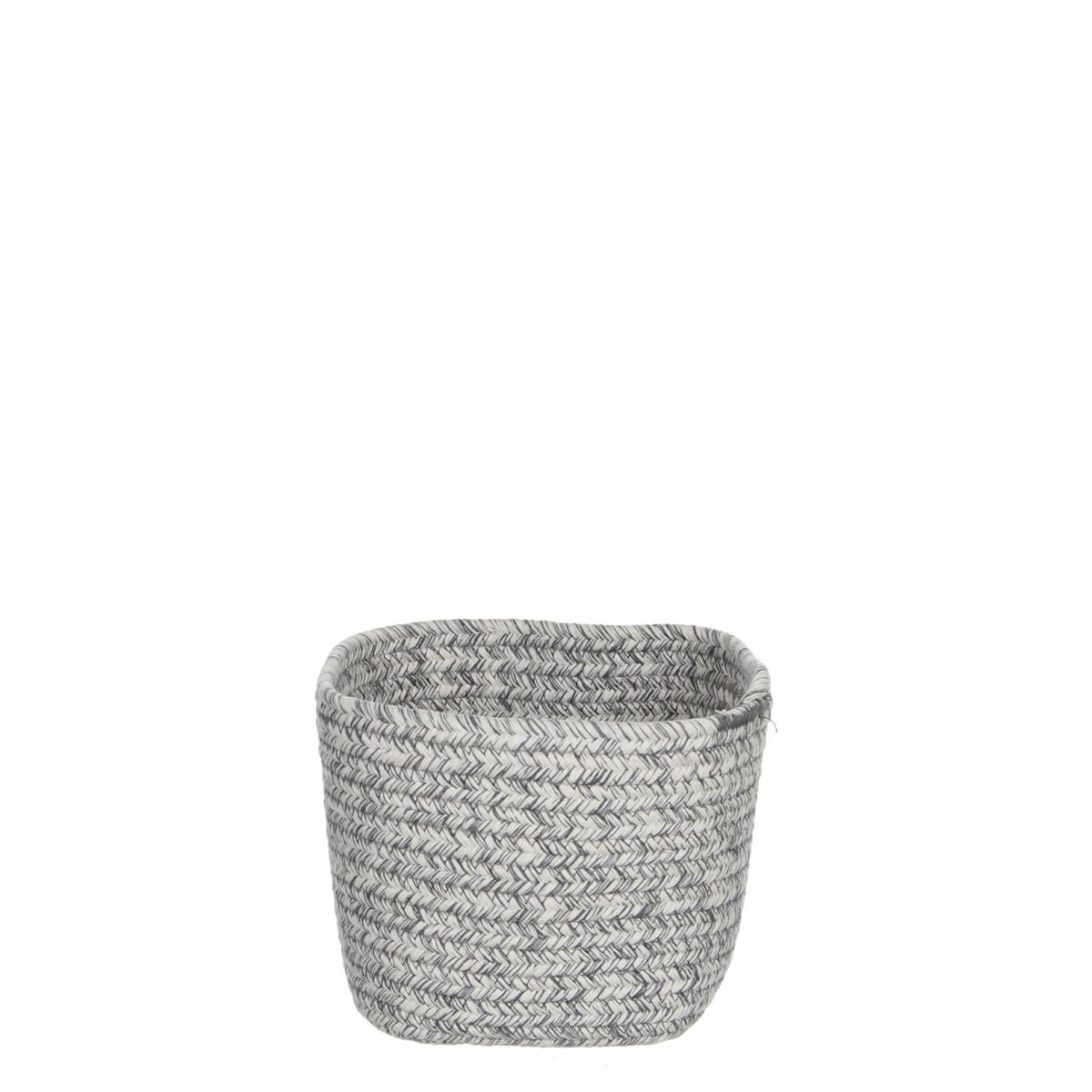CESTO QUADRO -LOMBOK- 13X13 H13 CM GRIGIO CHIARO