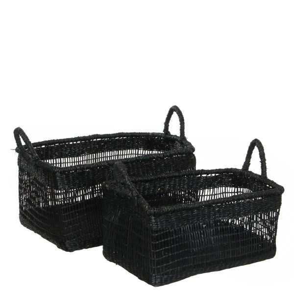 SET 2 CESTI RET. TRAFORATE-HARPER-40X30X20H/35X25X17H CM NERO SET 2 CESTI RET. TRAFORATE-HARPER-40X30X20H/35X25X17H CM NERO