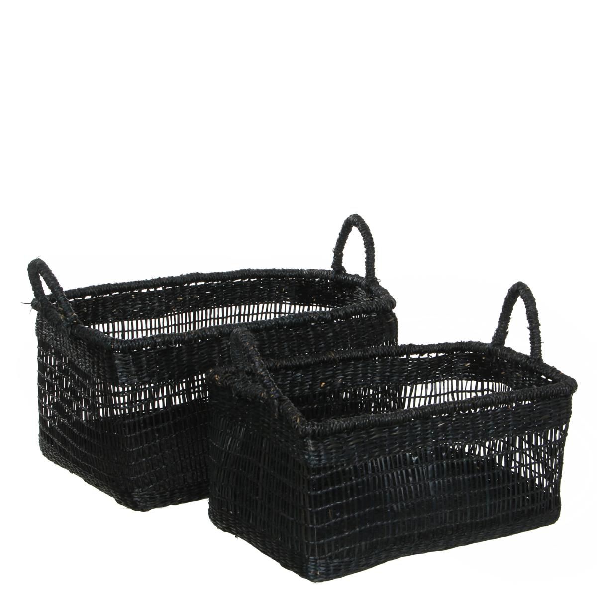 SET 2 CESTI RET. TRAFORATE-HARPER-40X30X20H/35X25X17H CM NERO SET 2 CESTI RET. TRAFORATE-HARPER-40X30X20H/35X25X17H CM NERO