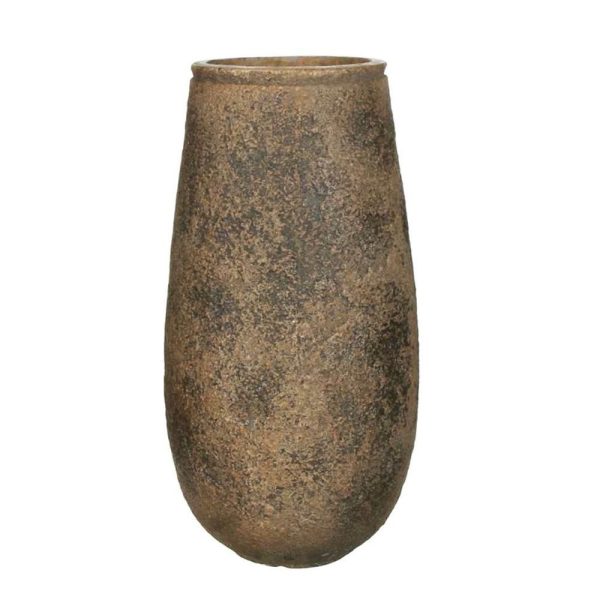 VASO CERAMICA CONICO D.37 CM H.70 CM -TIERRA- VERDE CHIARO VASO CERAMICA CONICO D.37 CM H.70 CM -TIERRA- VERDE CHIARO