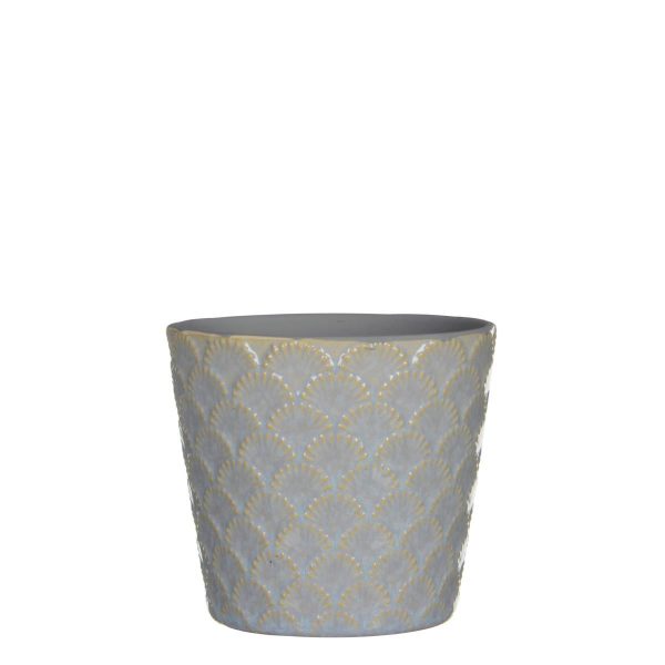 VASO CERAMICA TONDO D.12 CM H.11 CM- RAY- GRIGIO/AZZURRO VASO CERAMICA TONDO D.12 CM H.11 CM- RAY- GRIGIO/AZZURRO