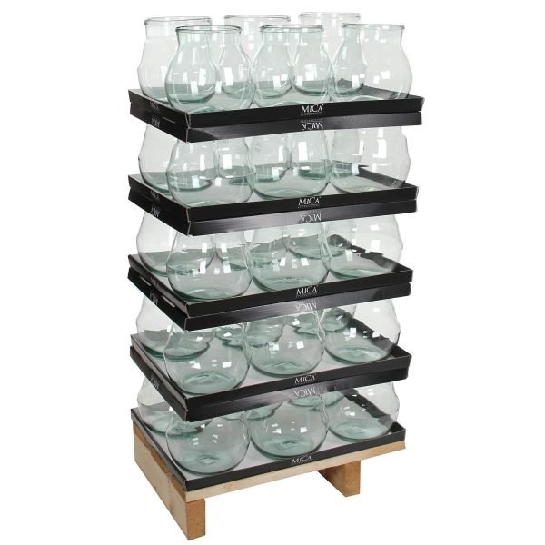 VASO VETRO TONDO -LENNARD- H16,5 D21,5 CM TRASPARENTE VASO VETRO TONDO -LENNARD- H16,5 D21,5 CM TRASPARENTE