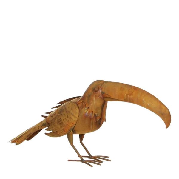 TUCANO METALLO 46X11 CM. H.22 CM RUGGINE TUCANO METALLO 46X11 CM. H.22 CM RUGGINE