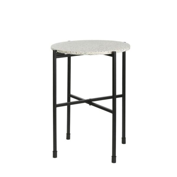 TAVOLO METALLO/GRANITO D.40 CM H.50 CM -RONDA- BIANCO TAVOLO METALLO/GRANITO D.40 CM H.50 CM -RONDA- BIANCO