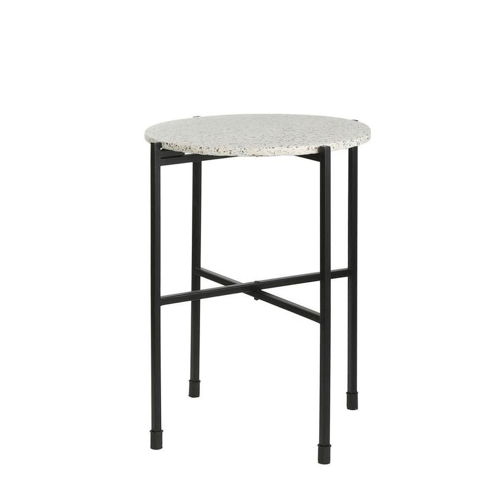 TAVOLO METALLO/GRANITO D.40 CM H.50 CM -RONDA- BIANCO TAVOLO METALLO/GRANITO D.40 CM H.50 CM -RONDA- BIANCO