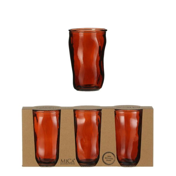 BICCHIERI SET 3 D.8 H.13 CM BORDEAUX BICCHIERI SET 3 D.8 H.13 CM BORDEAUX