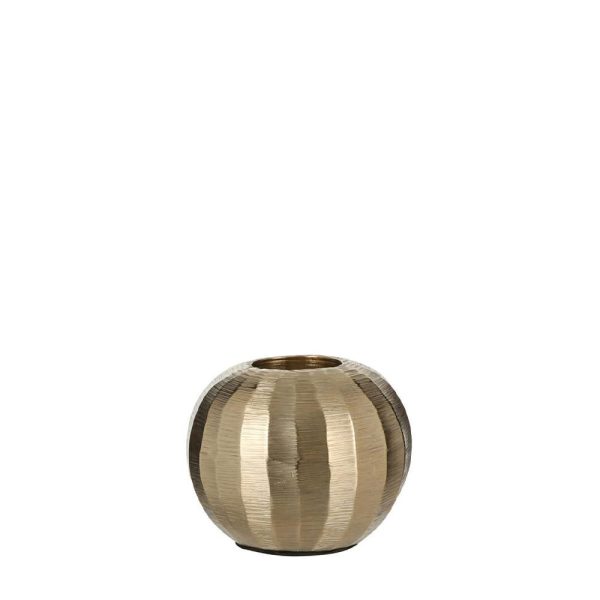 PORTATEALIGHT METALLO TONDO D.10 CM H.8 CM ORO