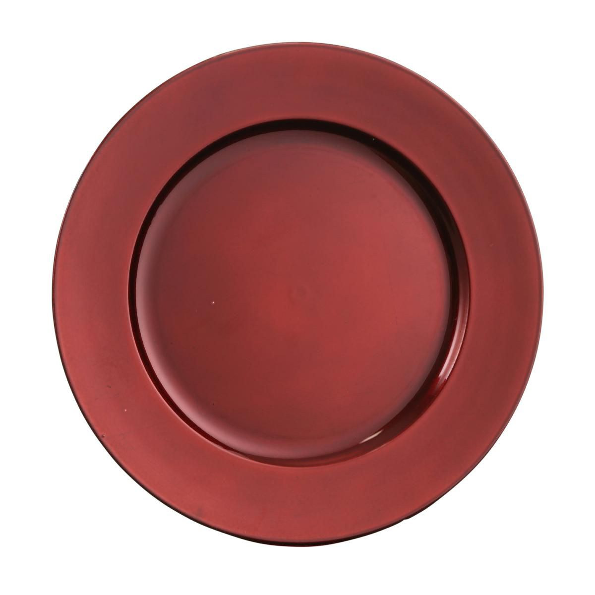PIATTO POLIRESINA TONDOD.33 CM -MILA- ROSSO